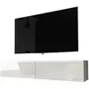 KANE Selsey Meuble TV avec structure de surface, Weiß Matt/Weiß Hochglanz
