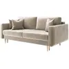Selsey valico - canapé convertible - 3 places - velours hydrophobe - beige