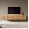 SELSEY Meuble TV - TELIRE - Meuble TV 175 cm en chêne artisan avec façade fraisée