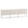 SELSEY Meuble TV debout avec façades cannelées - DERRIVA - 170 cm - beige clair