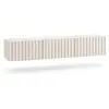 SELSEY Meuble TV suspendu avec façades cannelées - DERRIVA - 170 cm - beige clair