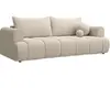 SELSEY Canapé convertible trois places - DANDELINO - tissu chenille beige clair