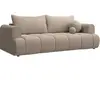 SELSEY Canapé convertible trois places - DANDELINO - tissu chenille beige