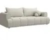 SELSEY Canapé convertible trois places - DANDELINO - tissu chenille gris-beige