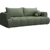 SELSEY Canapé convertible trois places - DANDELINO - tissu chenille vert