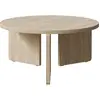 SELSEY Table basse ronde - PREFFINES - 85 cm - aspect bois clair