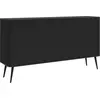 SELSEY Buffet 3 portes - OVARLO - 163 cm - noir