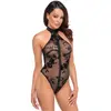 Noir HandMade Body zippé Ego F314 tulle floqué