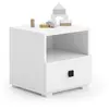Kobi Table de Chevet Emi blanc noir