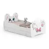 KOBI Lit enfant "PINKCAT" 160x80cm + tiroir + matelas