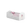KOBI Lit enfant "fille rose", tiroir , matelas et barrière de protection , taille 140x70