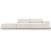 Canapé 3 places en tissu structuré beige clair