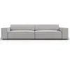 Micadoni Home Canapé 4 places en tissu structuré gris clair
