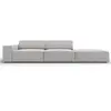 Micadoni Home Canapé 3 places en tissu structuré gris clair