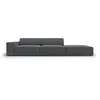 Micadoni Home Canapé 3 places en tissu structuré gris foncé