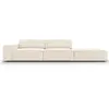 Micadoni Home Canapé 3 places en velours beige clair