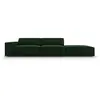 Micadoni Home Canapé 3 places en velours vert bouteille