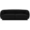 Micadoni Home Canapé 2 places en tissu velours noir