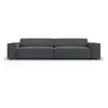 Micadoni Home Canapé 3 places en tissu structuré gris foncé