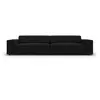 Micadoni Home Canapé 3 places en tissu structuré noir