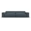 Micadoni Home Canapé 3 places en tissu structuré bleu