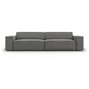 Micadoni Home Canapé 3 places en velours gris clair
