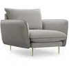COSMOPOLITAN DESIGN Fauteuil "Vienna" en tissu structurel gris clair TU