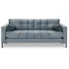 COSMOPOLITAN DESIGN Canapé "Bali" 3 places en velours bleu clair TU