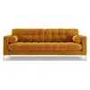 COSMOPOLITAN DESIGN Canapé "Bali" 4 places en velours jaune TU
