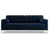 Cosmopolitan Design - Canapé Velours Bali 4 Places bleu roi - 217x92x75 cm T.U