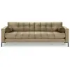 COSMOPOLITAN DESIGN Canapé "Bali" 4 places en velours beige TU