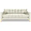 Cosmopolitan Design - Canapé velours bali 3 places beige clair  - 177x92x78 cm T.U