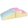 Velinda Set de 2 grands blocs en mousse rose bleu jaune pastel