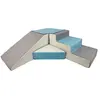 Velinda Set de 4 blocs en mousse pour le jeu blanc, bleu clair, gris