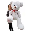 Velinda Nounours en peluche énorme Teddy Bear 75+85 blanc-rouge