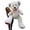 Velinda Nounours en peluche énorme Teddy Bear 75+85 blanc-rouge-b