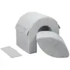 Set de 2 blocs en mousse gris velours côtelé 242299sz