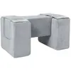 3 blocs en mousse gris velours côtelé 242479sz