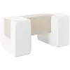 3 blocs en mousse blanc cappuccino