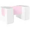 3 blocs en mousse blanc rose gris