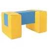 3 blocs en mousse jaune bleu