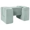 3 blocs en mousse Menthe velours côtelé