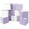 Lot cubes XXL mousse 12 pcs blanc, lilas