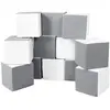 Lot cubes XXL mousse 12 pcs blanc,gris