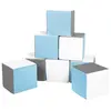 Lot cubes XXL mousse 8 pcs blanc, bleu clair, gris