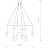 Euluna Suspension Imbria, 6 lampes, longueur 93cm, noir