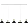 Nowodvorski Euluna Suspension Hermanos V 5 lampes noir/laiton