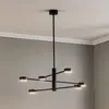 Euluna Plafonnier Orbit VI, noir, à 6 lampes