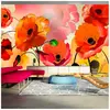 Walliex Papier peint XXL Velvet poppies-Taille L 500 x H 280 cm