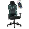 Chaise gaming - HUZARO - Combat 6.2 - Noir RGB - Éclairage LED - Accou...